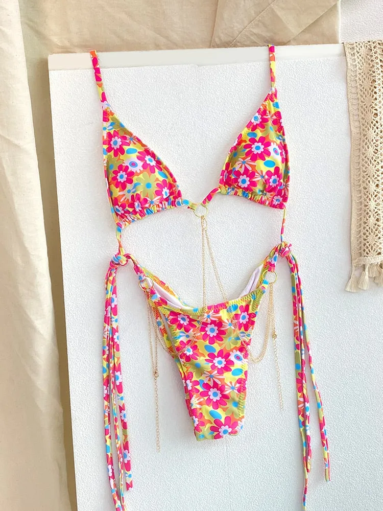 Sunset and Swim Sexy Neckholder-Bikini