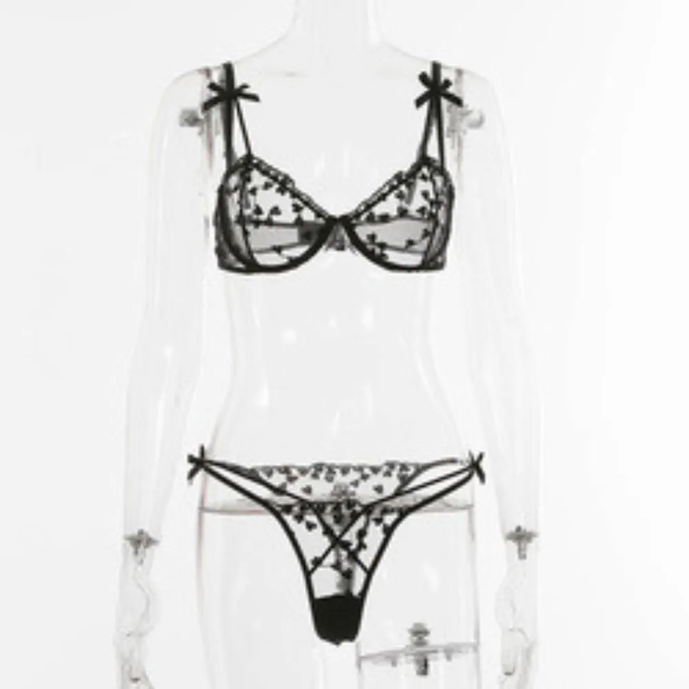 Transparent lace heart love lingerie