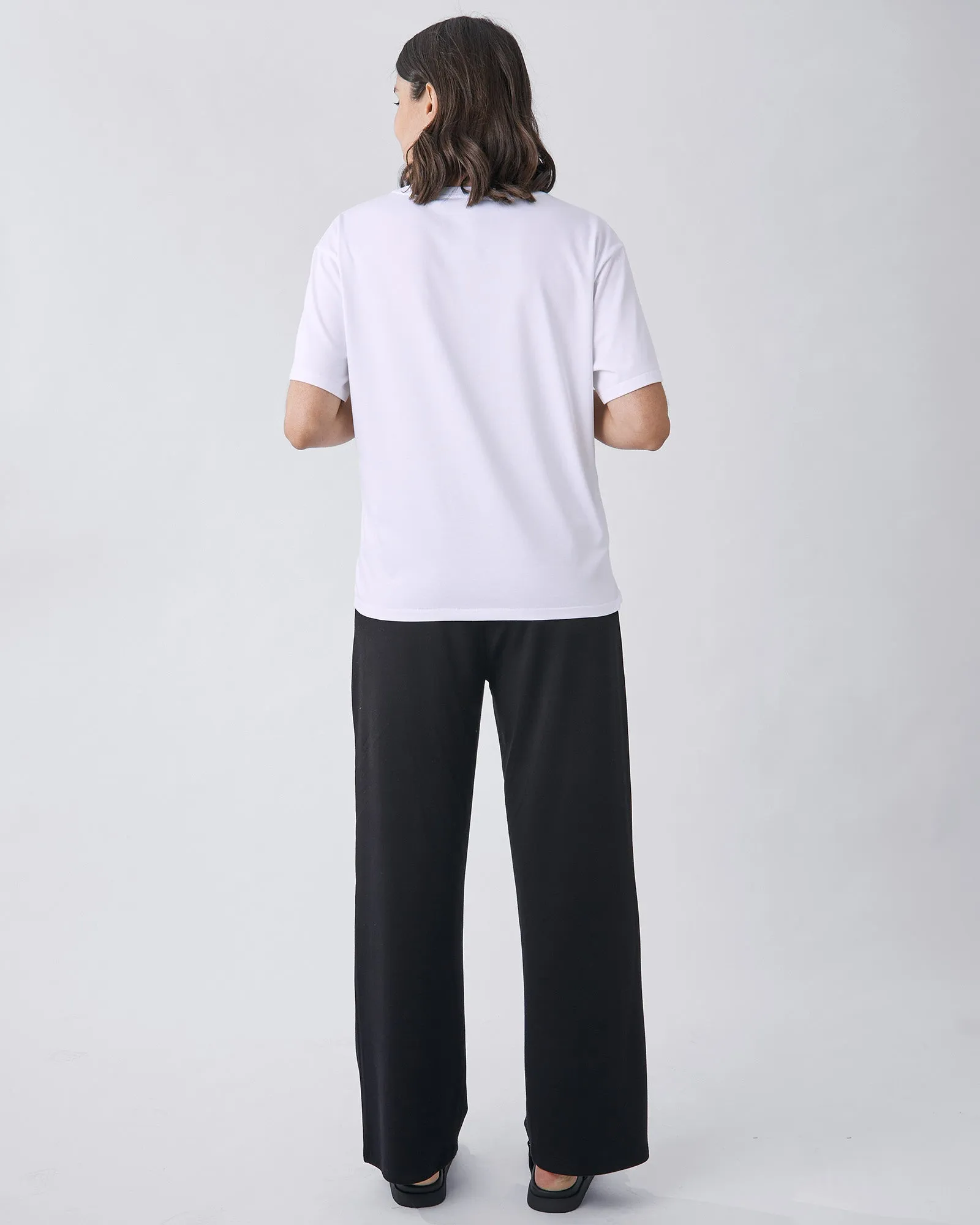 Versatile and Comfortable Maternity Cotton Tee in White