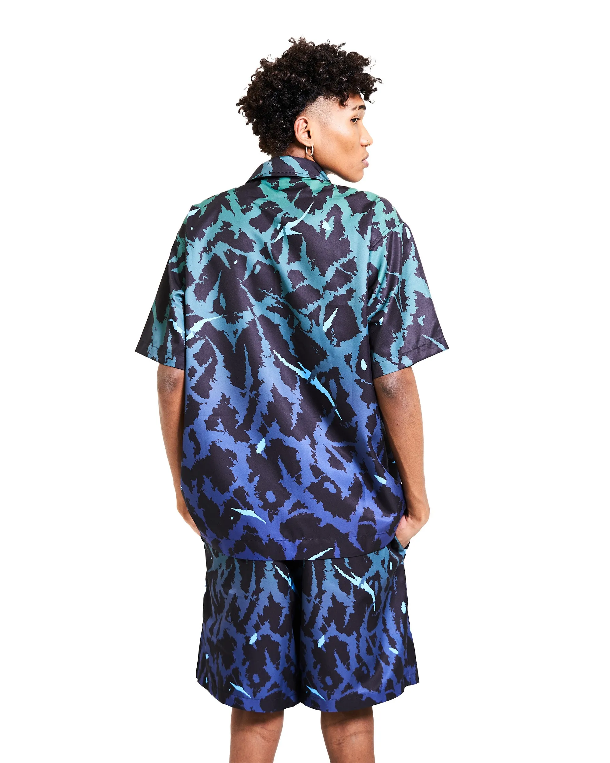 VINE PRINT PANTS (BLUE)