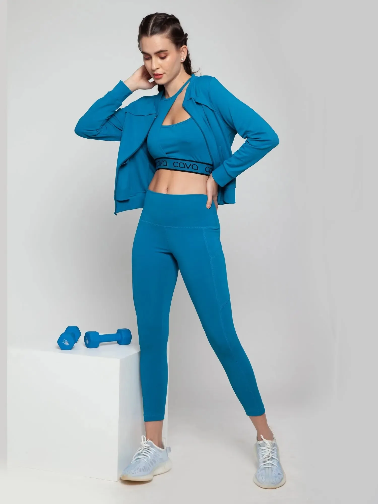 Wave Blue High-Functional Leggings