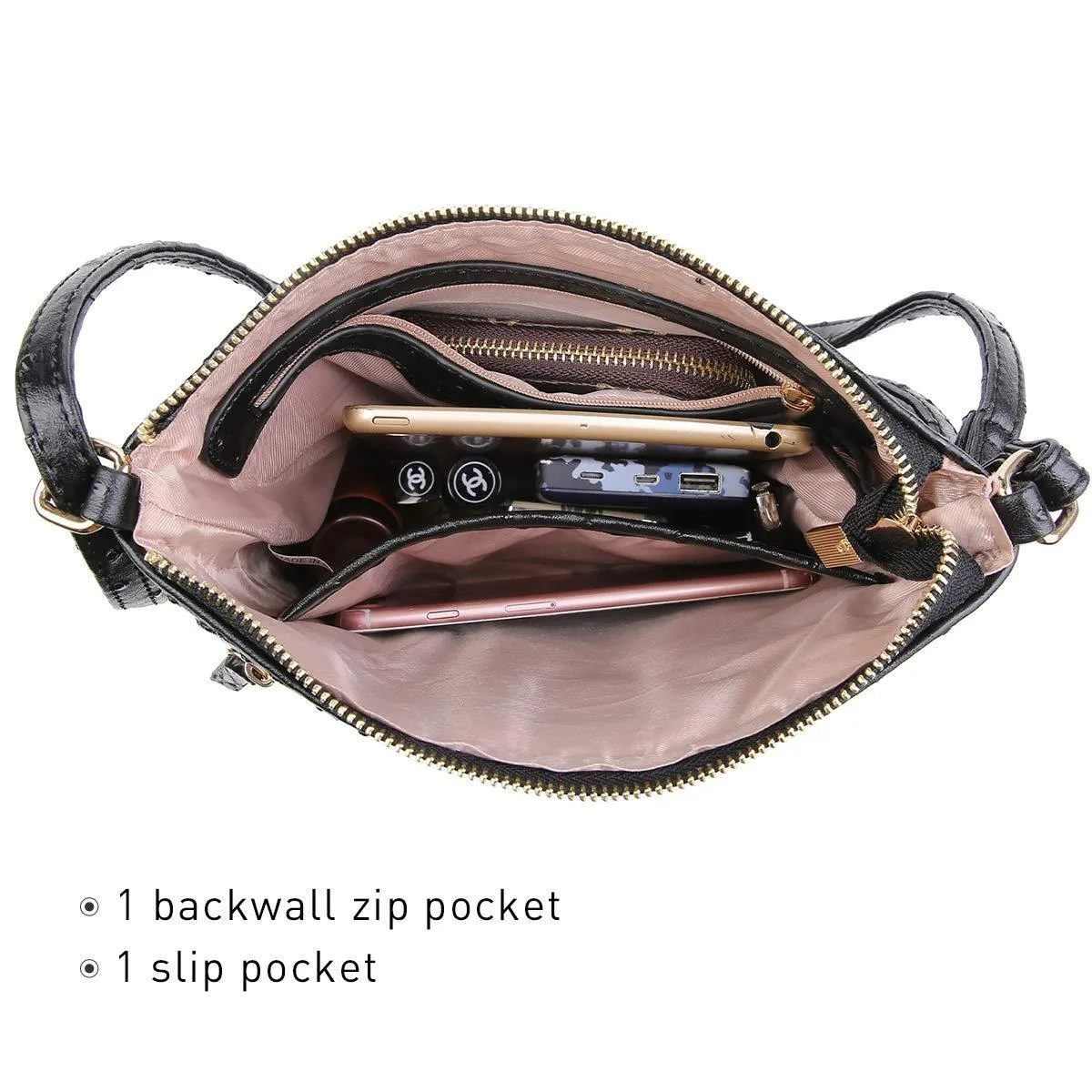 Women Lightweight Functional Multi Pocket Crossbody Bag l Dasein