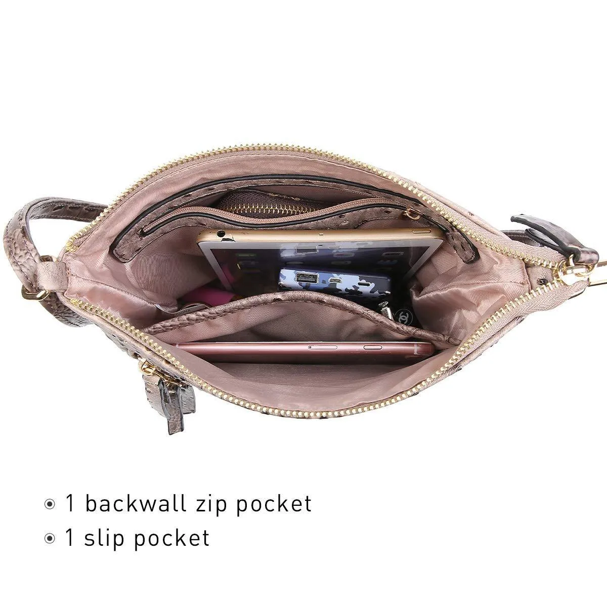 Women Lightweight Functional Multi Pocket Crossbody Bag l Dasein