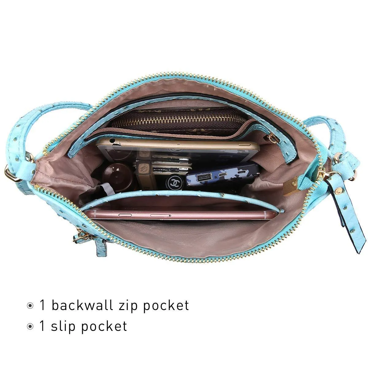 Women Lightweight Functional Multi Pocket Crossbody Bag l Dasein