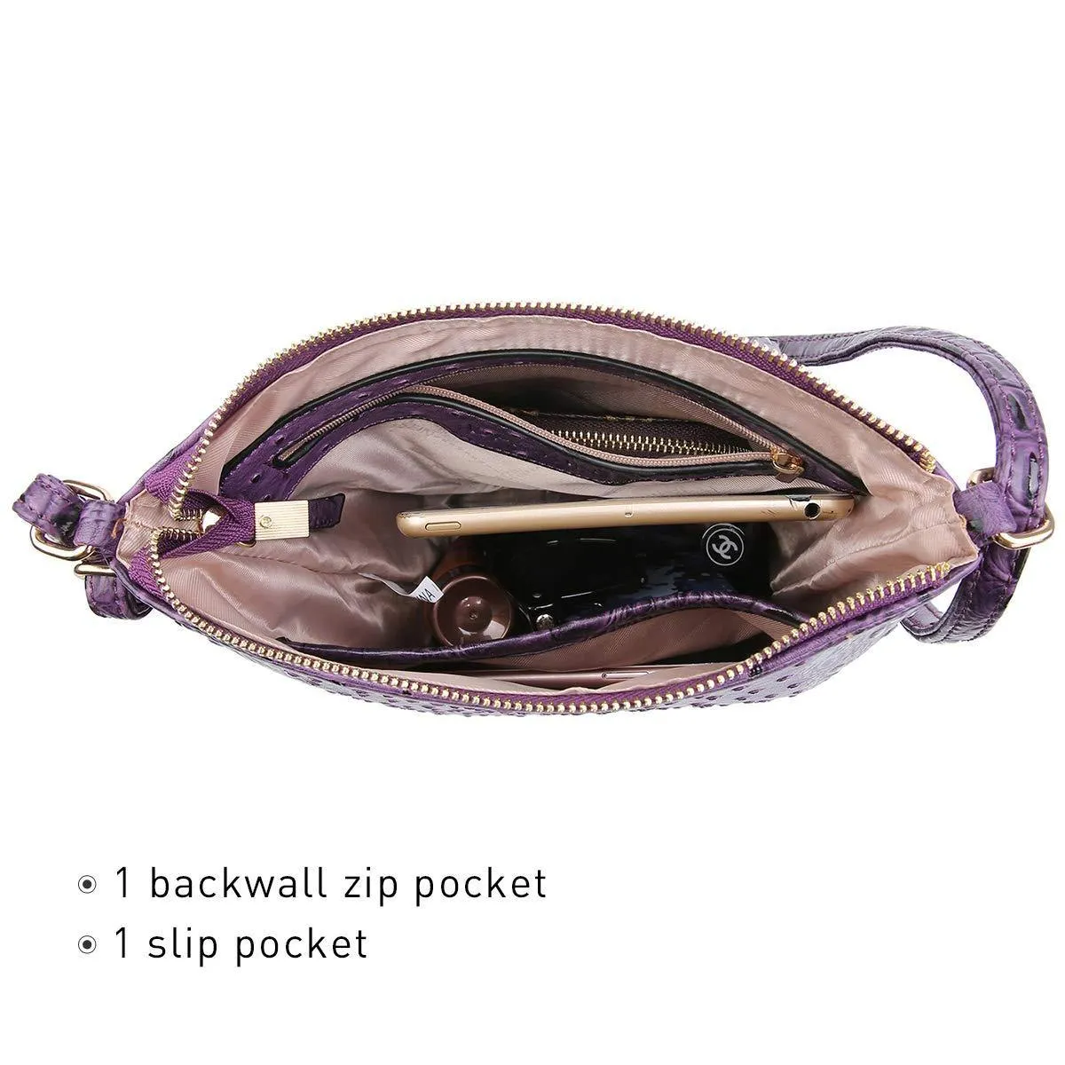 Women Lightweight Functional Multi Pocket Crossbody Bag l Dasein