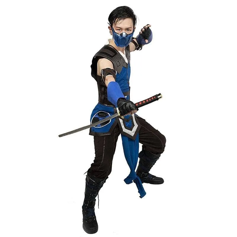 Xcoser Mortal Kombat 11 Sub-Zero Comfortable PU Leather Costume