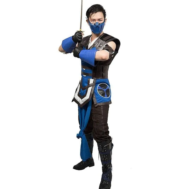 Xcoser Mortal Kombat 11 Sub-Zero Comfortable PU Leather Costume