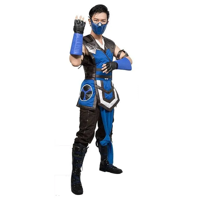 Xcoser Mortal Kombat 11 Sub-Zero Comfortable PU Leather Costume