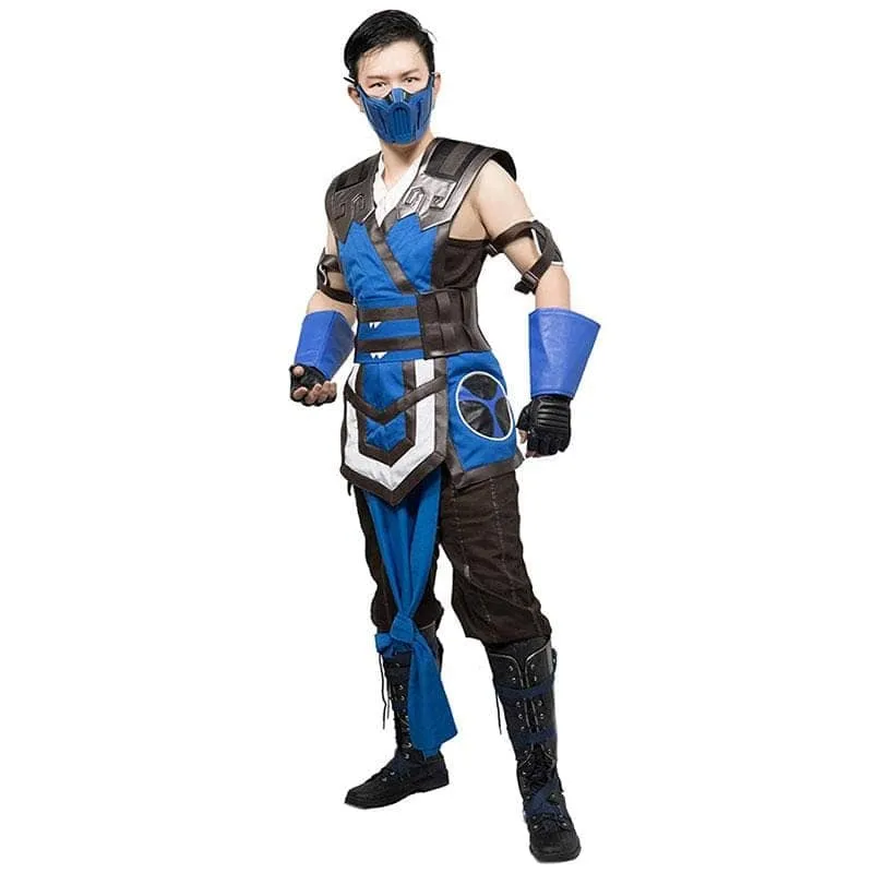 Xcoser Mortal Kombat 11 Sub-Zero Comfortable PU Leather Costume