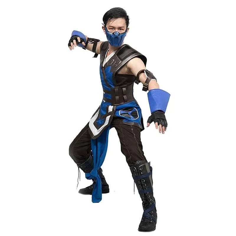 Xcoser Mortal Kombat 11 Sub-Zero Comfortable PU Leather Costume