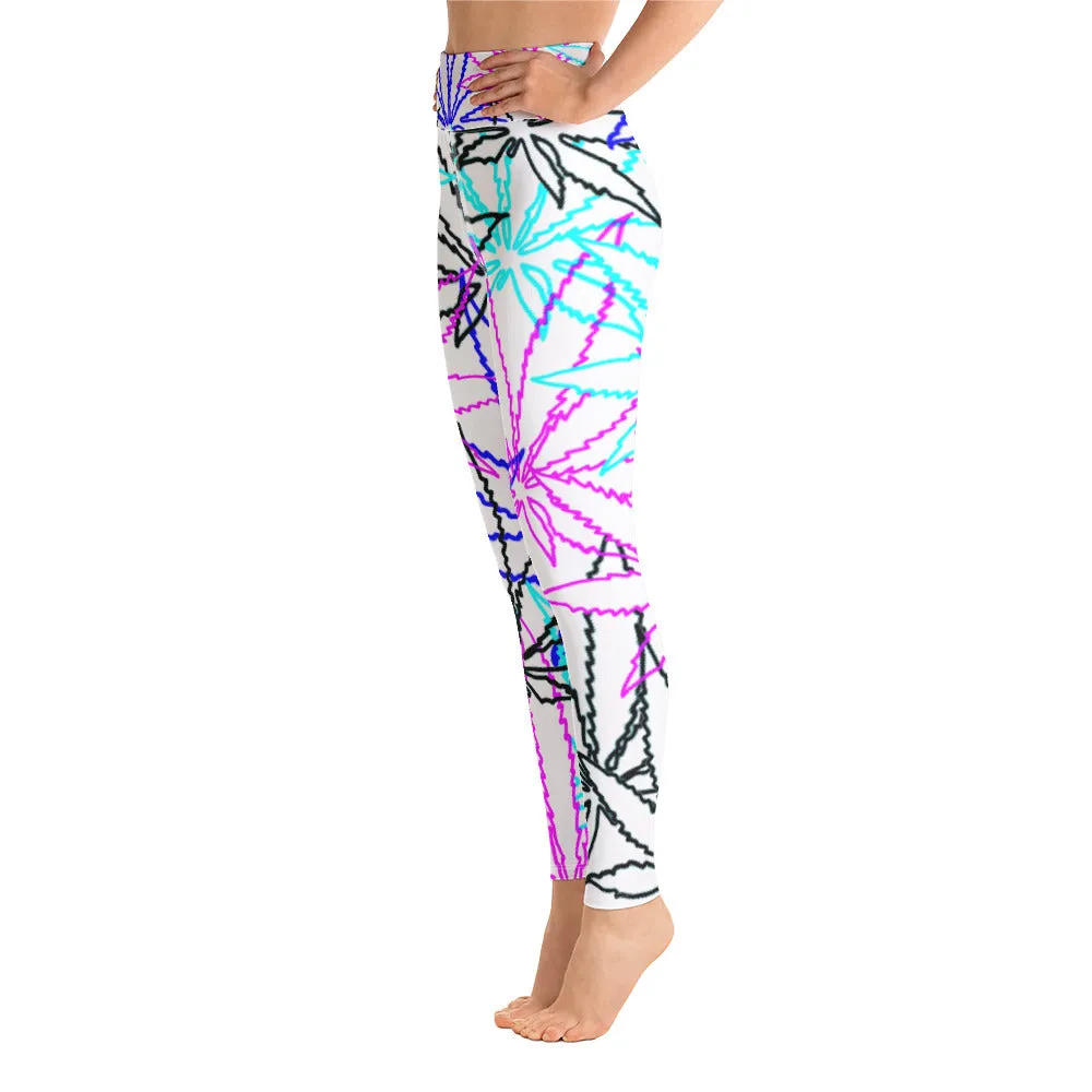 Yoga Blue Leaf E4SO Leggings