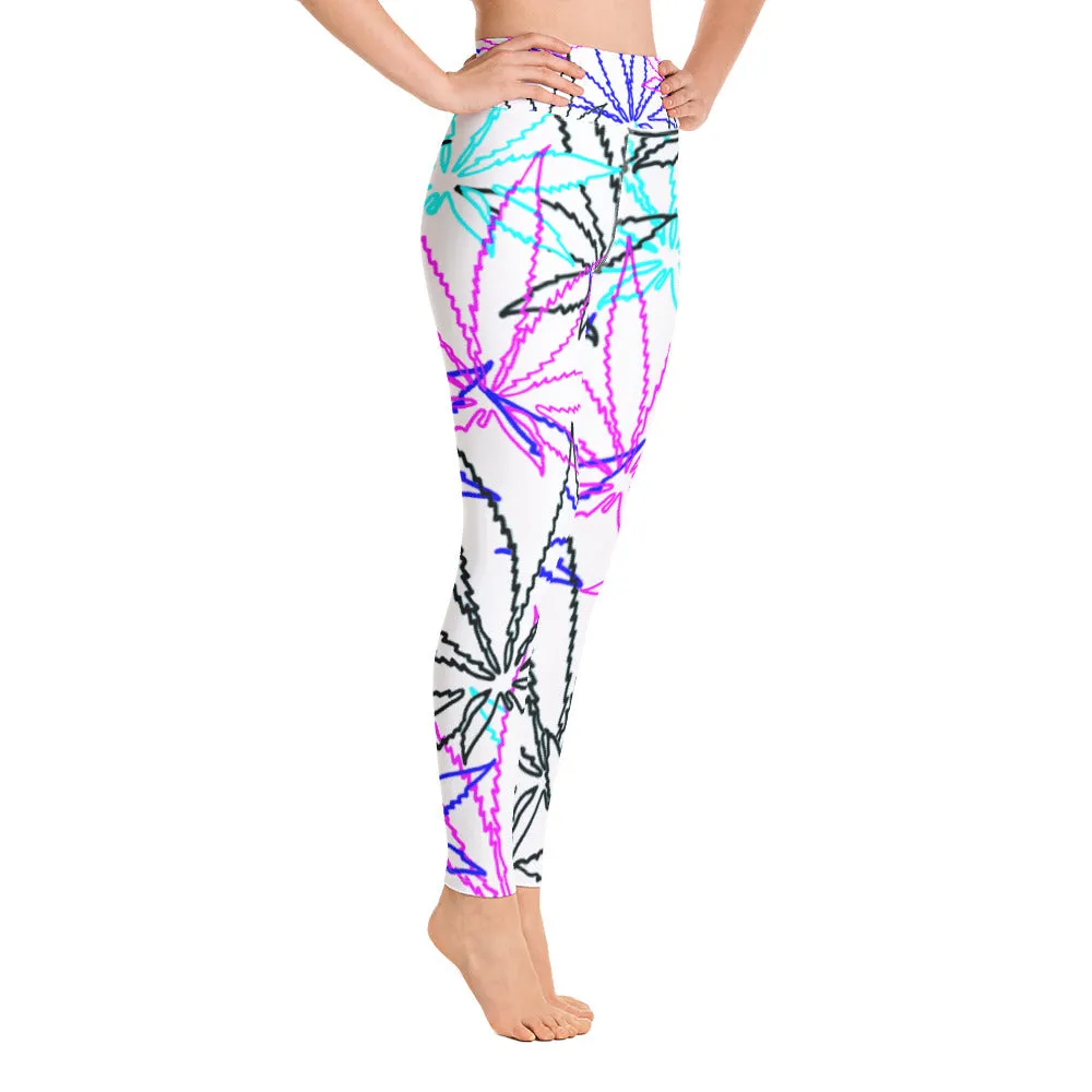 Yoga Blue Leaf E4SO Leggings