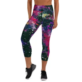 Yoga Capri Leggings Splatter