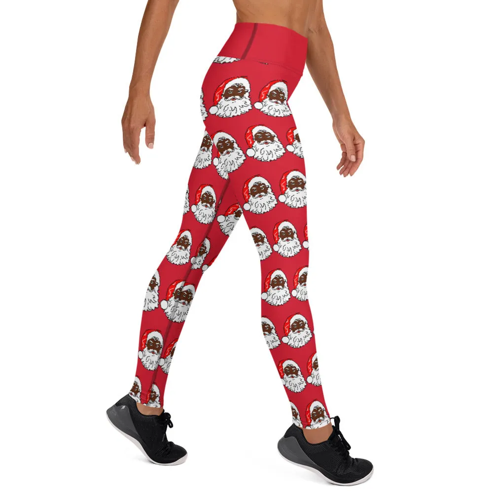 Yoga Leggings Santa Red