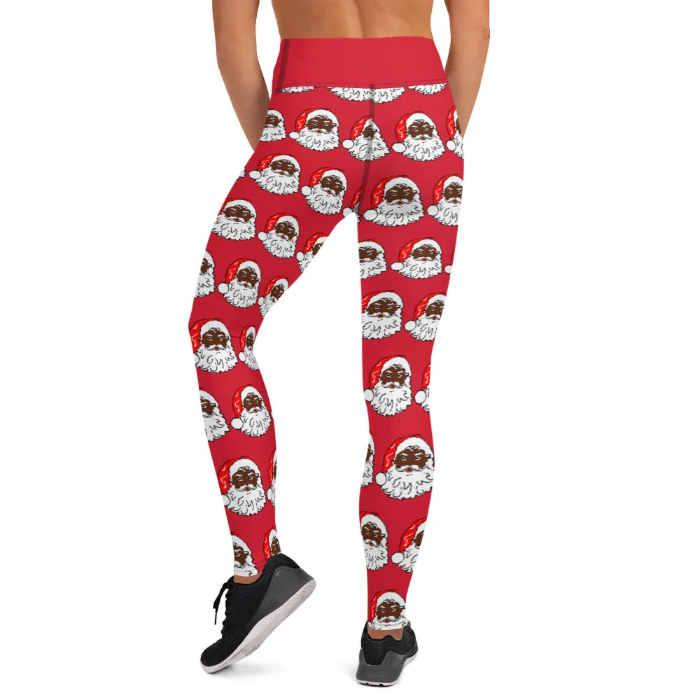 Yoga Leggings Santa Red