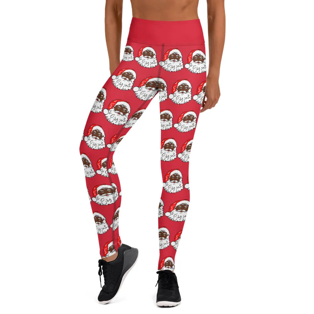 Yoga Leggings Santa Red